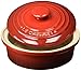 Le Creuset of America Stoneware Camembert Baker, 20-Ounce, Cerise (Cherry Red)
