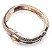 Soleasy Women's Girl's Fashion Golden Bracelet Bangle Crystal Wrist Watch WTH8050