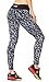 Zumba Womens Wide Waist Band Print Leggings with Compression