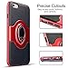 UrbanDrama iPhone 6s Plus Case, iPhone 6 Plus Case, Slim Kickstand Cover with 360 Degree Rotating Ring Holder Support Magnetic Car Mount Soft TPU Case for iPhone 6s Plus 6 Plus 5.5 inch, Black Red