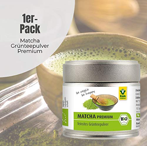Raab Vitalfood® Bio Matcha Premium Pulver (30 g) - Original aus Japan, reines Matcha-Pulver ohne Zusätze, fein gemahlen, fein-herber Geschmack, Grüntee-Pulver, vegan, Tee-Zeremonie – Bild 5
