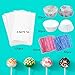 Jatidne 100 Pieces Cake Pop Sticks Lollipop Sticks with Lollipop Bags Ties and Cupcake Wrappers for Lollipop Making Party Favours