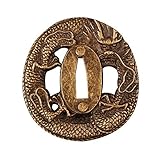 Shijian Alloy Tsuba Plated Dragon for Japanese Samurai Swords