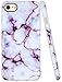 A-Focus Case for iPhone 7 Case Marble, iPhone SE Case 2020, iPhone 8 Marble Case, IMD Design Smooth Stone Pattern Texture TPU Slim Fit Cover Case for iPhone SE / 8/7 4.7 inch Glossy Purple