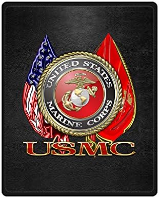 JIUDUIDODO Home Bedding &amp; Beautiful Keep Warm Thanksgiving Day Gifts United States Marine Corps-USMC Blanket 40 Inches x 50 Inches Sofa/Bed Used Gift for Family/Friend