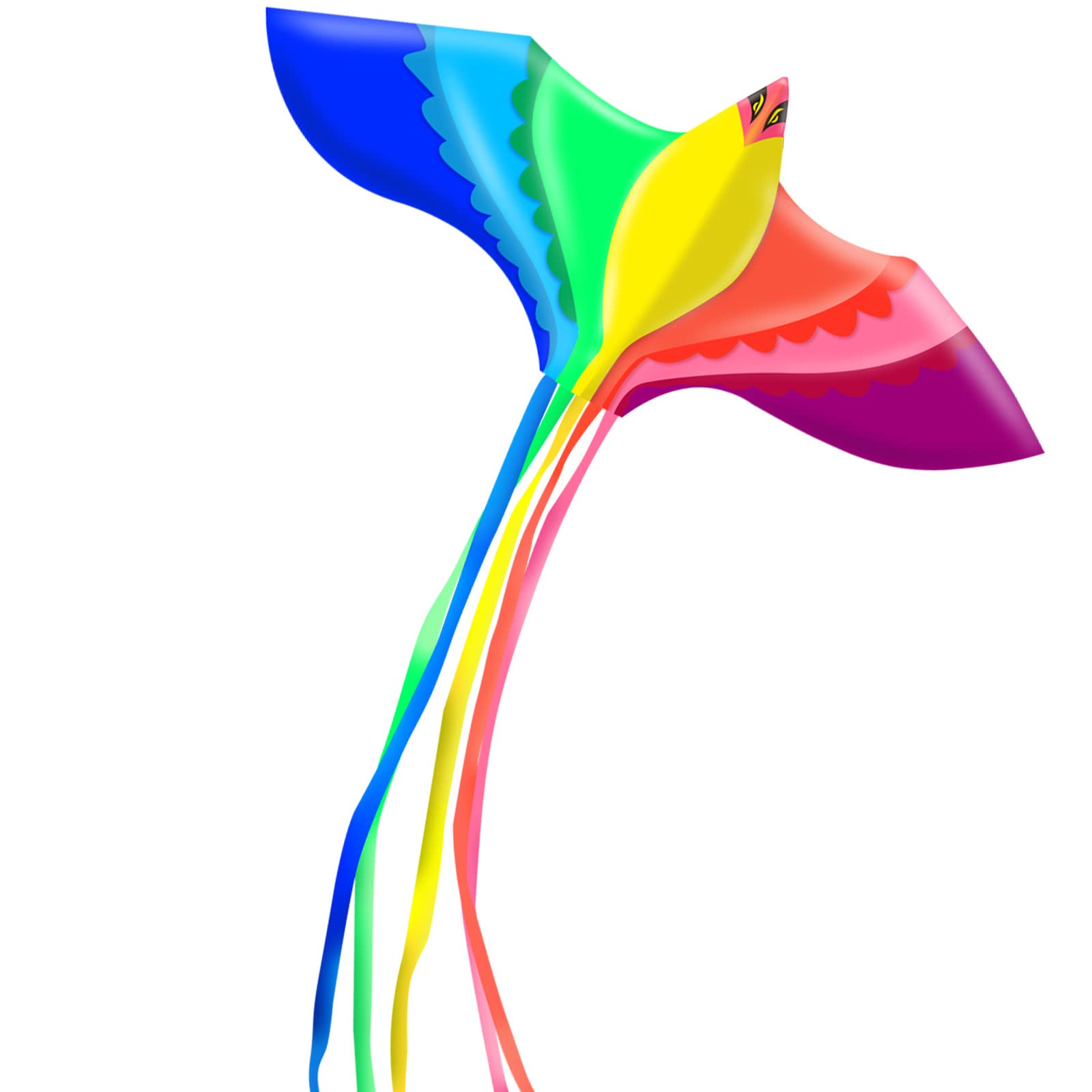 Touch the sky Colorful Phoenix Kite for Kids and Adults, Easy to Fly, Exquisite Fabrics and Unique Structure Design, Excellent Outdoor Games and Activity Toys, Suitable for Beginners.