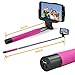 Adjustable Extendable Wireless Bluetooth Mobile Phone Remote Camera Shooting Shutter Monopod Handheld Self Portrait Selfie Stick for Iphone 4 4s, Iphone 5 5s 5c, Samsung S3 S4 S5,samsung Note 2 Note 3, HTC One M7 M8, Google Exus 4 5, Lg G2, Sony Xperia Z1 Z2 Compatible for Smart Phones with IOS 4.0 and Android 3.0 or Above System (Red-wireless Monopod)