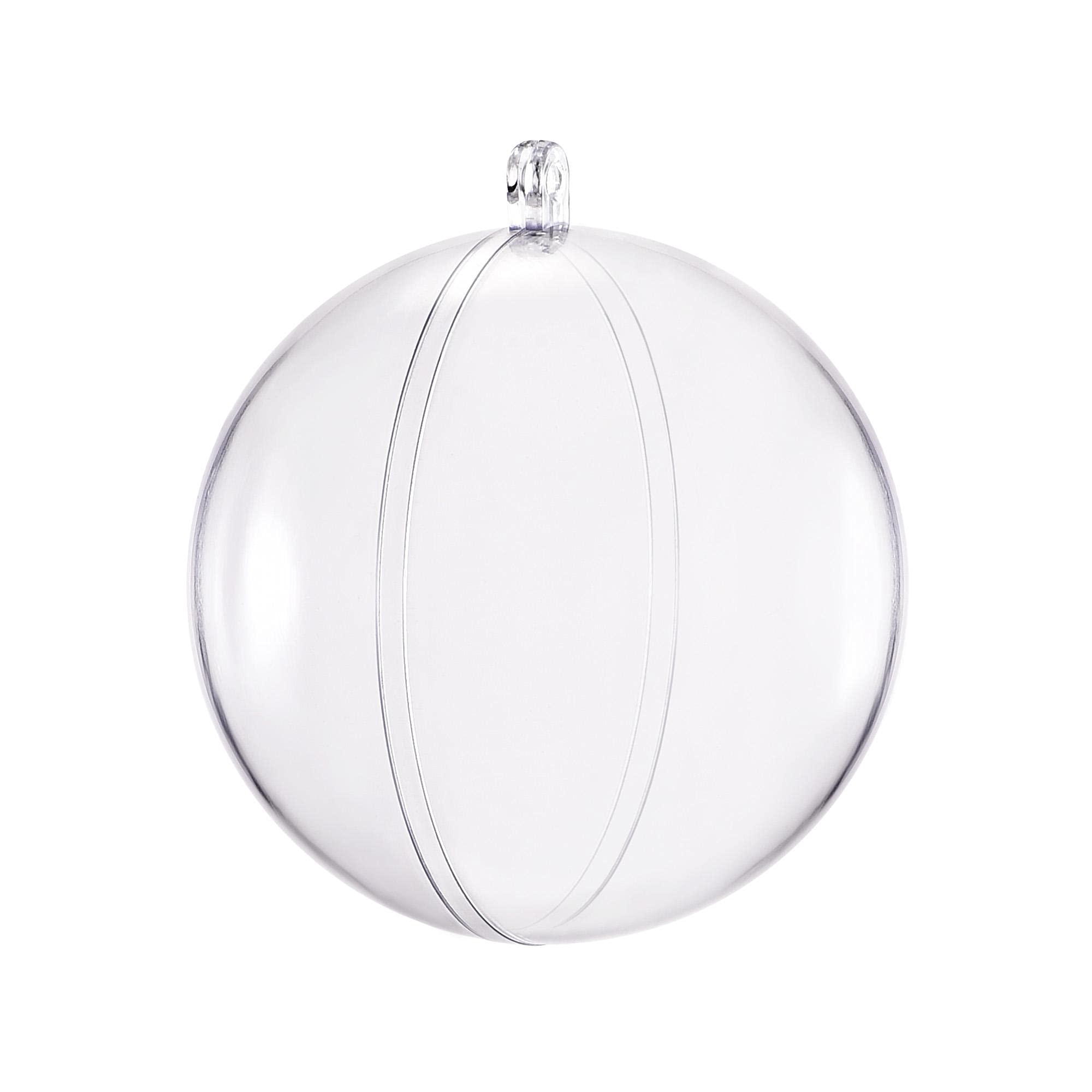 sourcing map 15pcs 90mm Clear Plastic Ornaments Ball