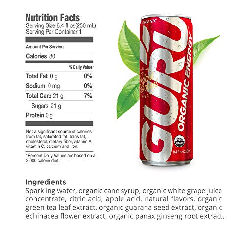 GURU | Original Plant-Based Energy Drink | Recharge with Good Energy ...