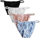Yavorrs Sexy Women's 100% Silk Panties String Bikini