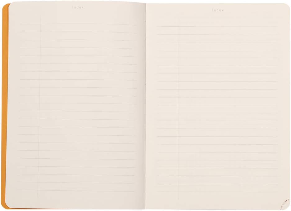 RHODIA 117182C, Soft Notebook Diary Perpetual Perpetual Black, A5, 128 pages, 90G Ivory Clairefontaine Paper, Index - Image 3