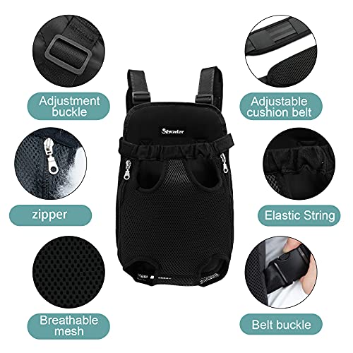 Skyteelor Pet Carrier Backpack, a Lightweight pet Travel Backpack, Suitable for Carrying Small and Medium-Sized Dogs and Cats for Biking, Camping, Hiking, Traveling,Large,Black