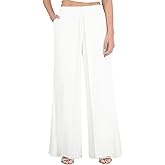 BCBG New York Womens Wide Leg Pant with Side Slits