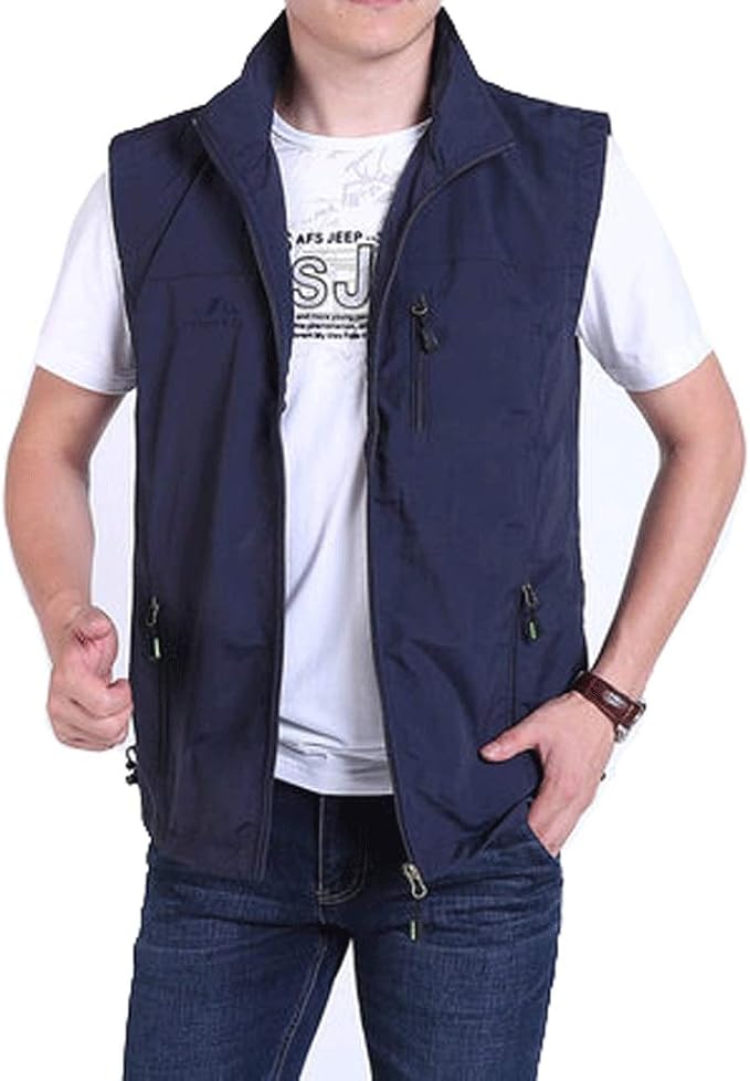 Men's Outdoor Vest Spring Summer Autumn Thin Section Fishing Cotton