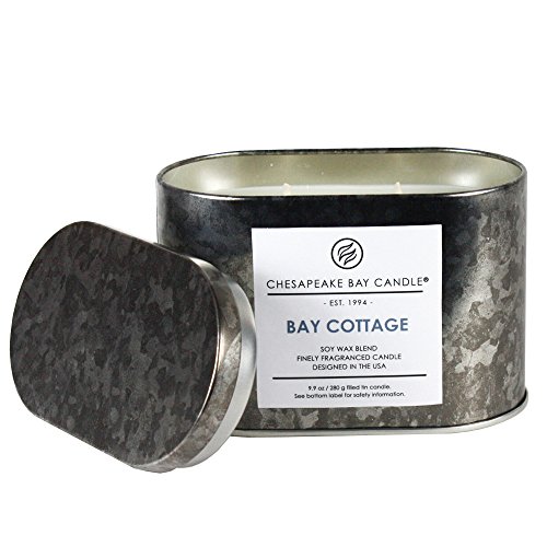 Chesapeake Bay Candle Tin with Double Wick Scented Candle, Aqua Marine