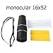 Monocular 16x52, Hunting Monocular Optics Zoom Telescope, Day & Low, Water-Resistant. For Birds Watching/ Wildlife/ Hunting/ Camping/ Hiking/ Tourism/ Armoring/ ECT.