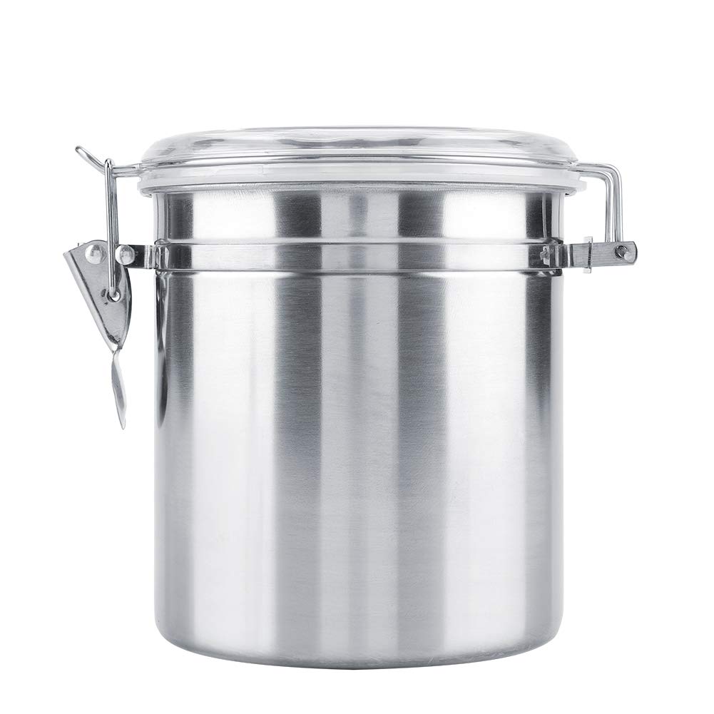 Airtight Coffee Canister, Stainless Steel Container Storage for the Kitchen Storage Tea Sugar Coffee Bean [1400ml]