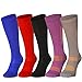 DANISH ENDURANCE Organic Graduated Compression Socks (Blue 1 Pair, US Women 11-13 // US Men 9.5-12.5)