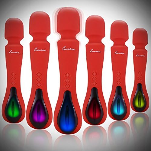 Wand Body Massager Power Personal Handheld Magic Cordless Massager with LED Seven Color Flash &amp; Magnetic-based Charging for Women
