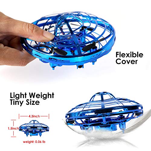 Hand Operated Drones,SHARKOOL Hands Free Mini Drone Helicopter, Self Flying Drone for Boys or Girls,Hand Drone Toys for Toddlers, Easy Indoor Small Orb Flying Ball Drone Toys for Child - Thumbnail 3