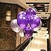 100 Pack Purple Silver Balloons,Dark Purple Ballons Mixed with Light Purple,12 inch Thicked Latex Ballons For Wedding Birthday Baby Shower Mermaid Engagement Mardi Gras Party Decoration