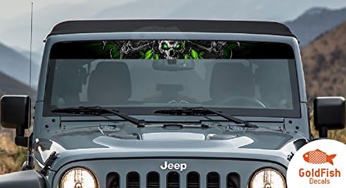 Windshield Graphic Decal Sticker compantible with Jeep Wrangler, jk, tj Rubicon No15