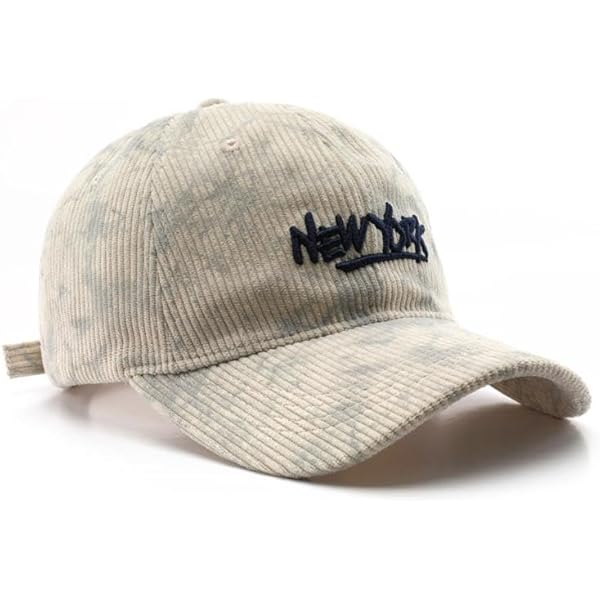 New York Hat Marble Texture Corduroy Baseball Cap Unisex Sun Hat