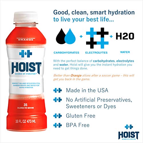 Hoist Premium Hydration Isotonic Electrolyte Drink, Powerful IV-Level Hydration, Orange, 16 Fl Oz (Pack of 12) - Image 5