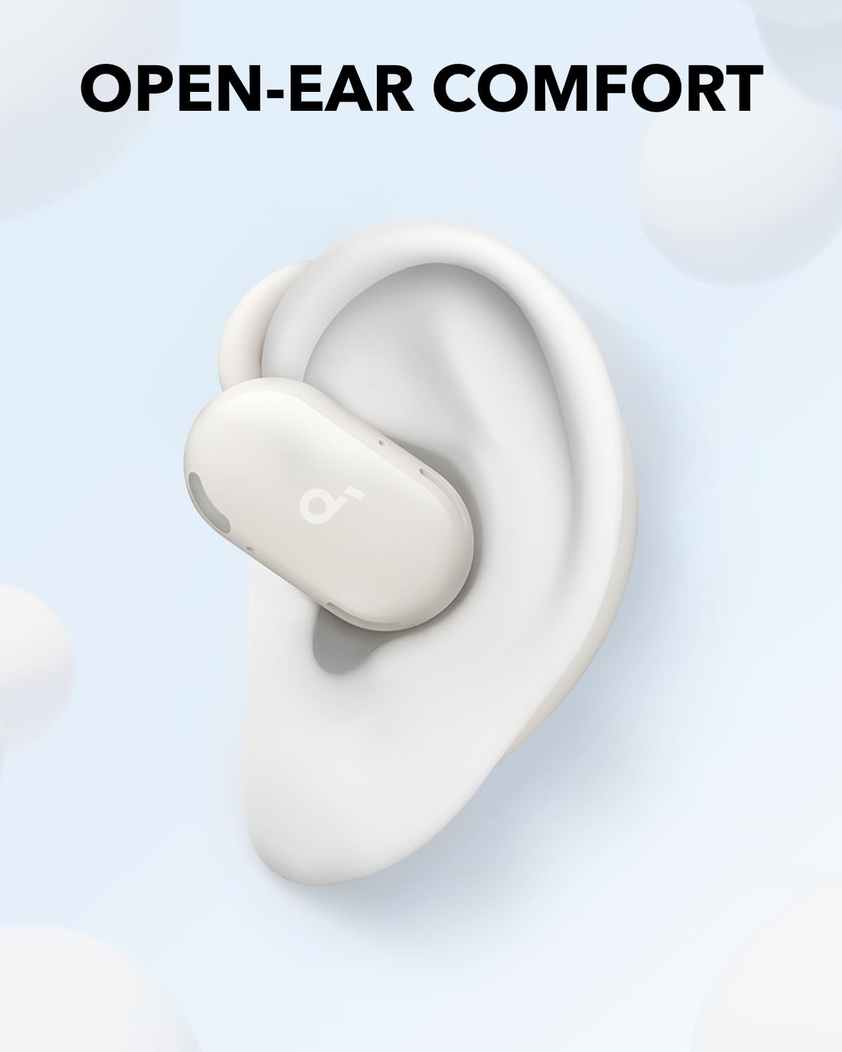 Soundcore V20i by Anker Open-Ear Headphones, Adjustable Ear Hooks, Ultra-Comfort, Snug Fit, Powerful Sound, Clear Calls, IP55, 36H Playtime, Bluetooth 5.4 Wireless Earbuds, Multipoint Connection