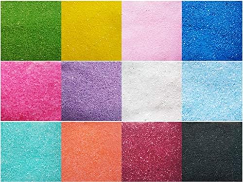Coloured Sand ~ 12/15 Colours ~ Suitable Underwater, Sand Art, Decorations, Vases, Wedding, Bottles, Sensory Play (500g Bags x 12)