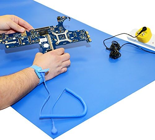 Otovon® 0.5 x 0.5 Meters ESD Anti Static Blue PVC Mat - 3 Layered, 2 MM Thick