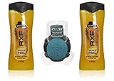 Axe Shower Gel, Snake Peel, 16 Fluid Ounce (Pack of 2) With Axe Detailer Shower Tool