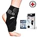 Doctor Developed Premium Copper Lined Ankle Support Brace, Handbook, Relief & Support for Ankle Injuries and Other Ankle Conditions (Single)
