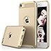 iPod Touch 6 Case, iPod Touch 5 Case, Rhidon Slim Shockproof Armor Hard Rugged Ultra Protective Back Rubber Dual Layer Impact Protection Cover for Apple iPod Touch 5 6th Generation (Gold)