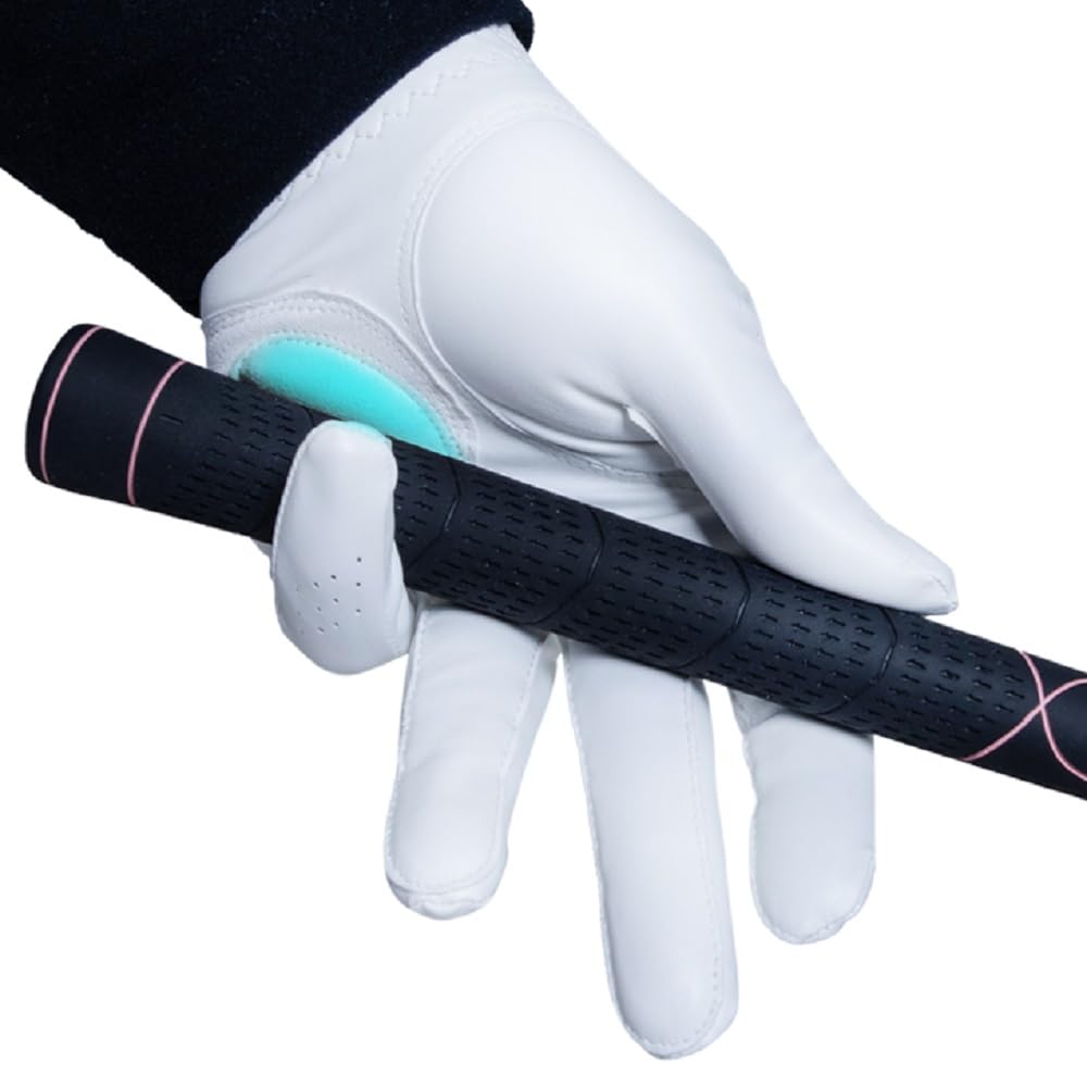 WINNER SPIRIT Miracle Grip Training Golf Glove Consistent Stable Grip with Premium Cabretta Leather Anti Slice Hook Corrector (X-Large, Worn on Left Hand)