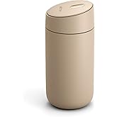 Fellow 12 oz Carter Slide Travel Mug – One-Handed Slide Lid, Vacuum Insulated Stainless Steel Tumbler with Ceramic Interior for Hot and Cold Drinks, Leak-Proof and Dishwasher Safe, Sand Dune