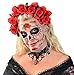 Black Lacey Web Sugar Skull Day of the Dead Temporary Face Tattoo
