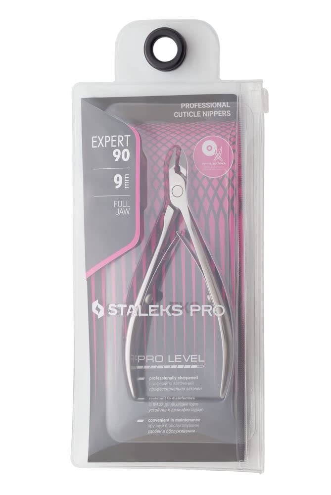 Staleks Pro Expert 90 Full Jaw 9mm Professional Cuticle Nippers - Model NE-90-9