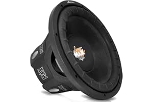 Lanzar 6.5” Car Subwoofer Speaker - Black Non-Pressed Paper Cone, Aluminum Voice Coil, 4 Ohm Impedance, 600 Watt Power and Fo