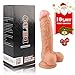 Abandship Realistic Dildo Ultra-Soft Dildo for Beginners with Flared Suction Cup Base for Hands-Free Play, Flexible Dildo with Curved Shaft for Vaginal (newflesh)