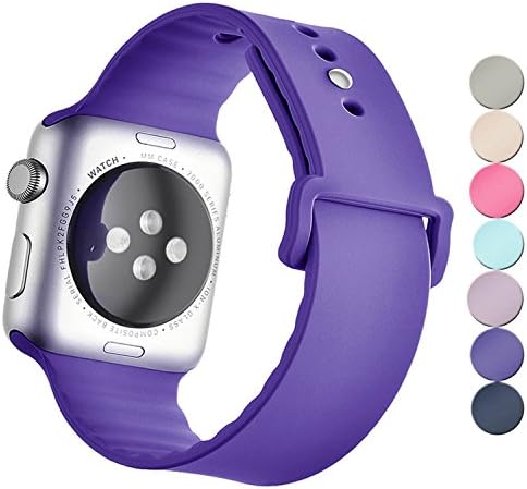 Wandele Silicone Band 42mm Replacement Bracelet Band Wristband for Apple Watch Nike+,Sport,Edition,Series 1 &amp; 2 &amp; 3 (42mm purple)