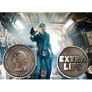 ” Legendary Movie Souvenirs ” 1:1 Scale Extra Life Coin from “Ready Player One” Collectible / Toy for Display & Collection Purpose