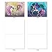The Best Card Company - 10 Blank Note Cards for Kids (4 x 5.12 Inch) - Fun Mythical Fantasy Cards, Assorted Greetings Boxed - Unique Unicorns AM6294OCB-B1x10