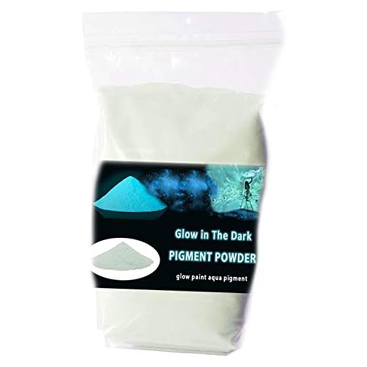 Glow in The Dark Pigment Powder, Glow Paint Green Pigment Powder, 100gr (Aqua(Turquoise))