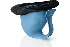 EASICOZI Potty for Newborn Baby Potty Training; for Diaper Free Baby Elimination Communication Indoor & Outdoor; Attractive Fish Shape (Blue)