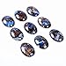 30x22mm Oval Cabochon CAB Flatback Semi-precious Gemstone Ring Face (Blue Sea Sediment Jasper & Copper)