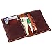 Minimalist Wallet Slim Front Pocket Wallets For Men Genuine Leather Wallet - Red Brown