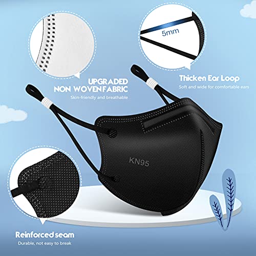 Kids KN95 Face Mask 25 Pack WWDOLL 5Layer Disposable Kids Masks with