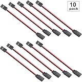 RAYSUN 10 Pack 30cm 3Pin Male to Female JR Servo Extension Wire for KK MWC Eagle Control Board - 22# Cord