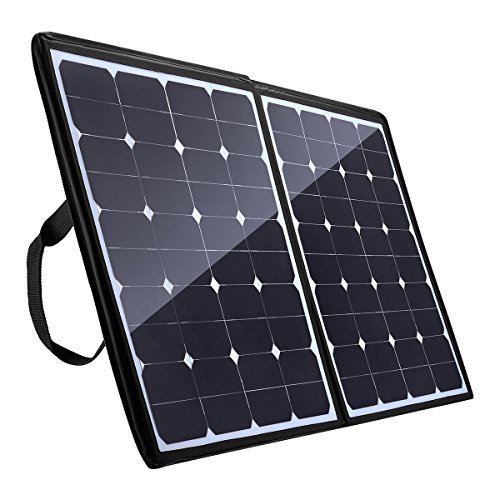 [High Effiency] 100W Solar Charger, Poweradd 18V 12V Folding Solar Panel Charger Water / Shock / Dust Resistant Power Sunpower Solar Charger for Laptop, iPad, iPhone, Samsung and Android Smartphones